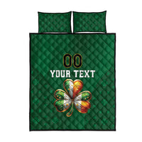 Custom Ireland Rugby Quilt Bed Set Shamrock With Ireland Flag Colors - Wonder Print Shop
