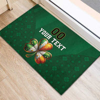 Custom Ireland Rugby Rubber Doormat Shamrock With Ireland Flag Colors - Wonder Print Shop