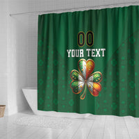 Custom Ireland Rugby Shower Curtain Shamrock With Ireland Flag Colors - Wonder Print Shop