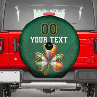Custom Ireland Rugby Spare Tire Cover Shamrock With Ireland Flag Colors - Wonder Print Shop