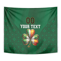 Custom Ireland Rugby Tapestry Shamrock With Ireland Flag Colors - Wonder Print Shop
