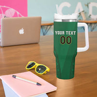 Custom Ireland Rugby Tumbler With Handle Shamrock With Ireland Flag Colors - Wonder Print Shop