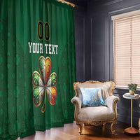 Custom Ireland Rugby Window Curtain Shamrock With Ireland Flag Colors - Wonder Print Shop