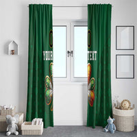 Custom Ireland Rugby Window Curtain Shamrock With Ireland Flag Colors - Wonder Print Shop