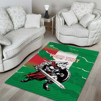 Personalized Italy Area Rug Wolf Warrior Grunge Style - Wonder Print Shop