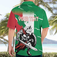 Personalized Italy Hawaiian Shirt Wolf Warrior Grunge Style - Wonder Print Shop