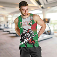 Personalized Italy Men Tank Top Wolf Warrior Grunge Style - Wonder Print Shop