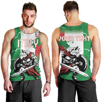 Personalized Italy Men Tank Top Wolf Warrior Grunge Style - Wonder Print Shop