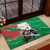 Personalized Italy Rubber Doormat Wolf Warrior Grunge Style - Wonder Print Shop
