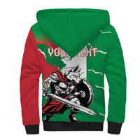 Personalized Italy Sherpa Hoodie Wolf Warrior Grunge Style - Wonder Print Shop