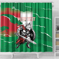 Personalized Italy Shower Curtain Wolf Warrior Grunge Style - Wonder Print Shop