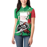 Personalized Italy Women Polo Shirt Wolf Warrior Grunge Style - Wonder Print Shop
