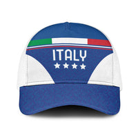 Custom Italy Football Baseball Net Cap Italy Flag Pattern On Blue - Wonder Print Shop