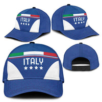 Custom Italy Football Classic Cap Italy Flag Pattern On Blue - Wonder Print Shop