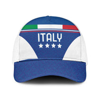 Custom Italy Football Mesh Trucker Cap Italy Flag Pattern On Blue - Wonder Print Shop
