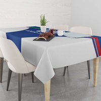 Custom Italy Football Tablecloth Italy Flag Pattern On Blue - Wonder Print Shop