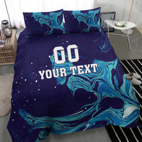 Custom Italy Rugby Bedding Set Gli Azzurri Flame Pattern - Wonder Print Shop