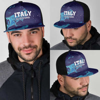 Custom Italy Rugby Mesh Trucker Cap Gli Azzurri Flame Pattern - Wonder Print Shop
