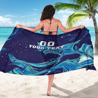 Custom Italy Rugby Sarong Gli Azzurri Flame Pattern - Wonder Print Shop