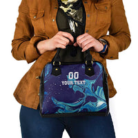 Custom Italy Rugby Shoulder Handbag Gli Azzurri Flame Pattern - Wonder Print Shop