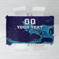 Custom Italy Rugby Tablecloth Gli Azzurri Flame Pattern - Wonder Print Shop