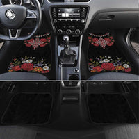 Czech Republic Traditional Costume Car Mats Embroidery Floral Pattern With Red Rose
