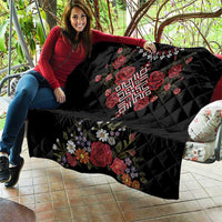 Czech Republic Traditional Costume Quilt Embroidery Floral Pattern With Red Rose