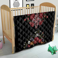 Czech Republic Traditional Costume Quilt Embroidery Floral Pattern With Red Rose