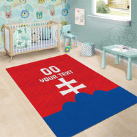 Custom Slovakia Football Area Rug Come On Sokoli