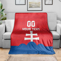 Custom Slovakia Football Blanket Come On Sokoli