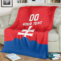 Custom Slovakia Football Blanket Come On Sokoli