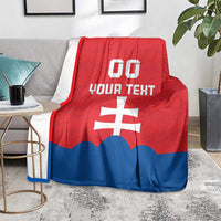 Custom Slovakia Football Blanket Come On Sokoli