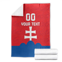 Custom Slovakia Football Blanket Come On Sokoli