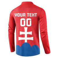 Custom Slovakia Football Button Sweatshirt Come On Sokoli