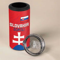Custom Slovakia Football 4 in 1 Can Cooler Tumbler Come On Sokoli
