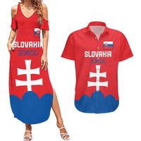Custom Slovakia Football Couples Matching Summer Maxi Dress and Hawaiian Shirt Come On Sokoli