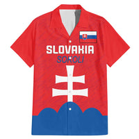 Custom Slovakia Football Family Matching Mermaid Dress and Hawaiian Shirt Come On Sokoli