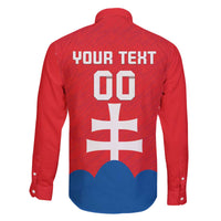 Custom Slovakia Football Family Matching Off The Shoulder Long Sleeve Dress and Hawaiian Shirt Come On Sokoli