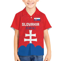 Custom Slovakia Football Family Matching Off Shoulder Maxi Dress and Hawaiian Shirt Come On Sokoli