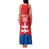 Custom Slovakia Football Family Matching Tank Maxi Dress and Hawaiian Shirt Come On Sokoli