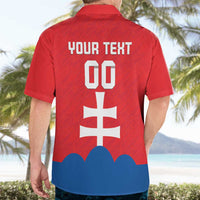 Custom Slovakia Football Hawaiian Shirt Come On Sokoli