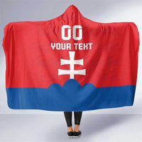 Custom Slovakia Football Hooded Blanket Come On Sokoli