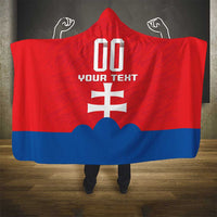 Custom Slovakia Football Hooded Blanket Come On Sokoli