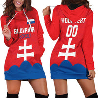 Custom Slovakia Football Hoodie Dress Come On Sokoli