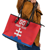 Custom Slovakia Football Leather Tote Bag Come On Sokoli