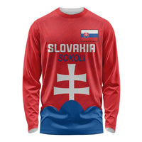 Custom Slovakia Football Long Sleeve Shirt Come On Sokoli