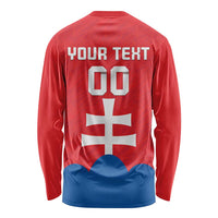 Custom Slovakia Football Long Sleeve Shirt Come On Sokoli