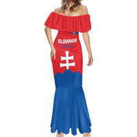 Custom Slovakia Football Mermaid Dress Come On Sokoli