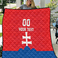 Custom Slovakia Football Quilt Come On Sokoli