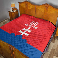 Custom Slovakia Football Quilt Come On Sokoli